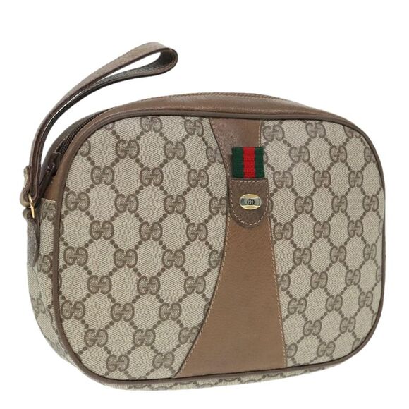 Gucci Sherry Beige Canvas Clutch Bag (Pre-Owned) - Picture 13 of 16